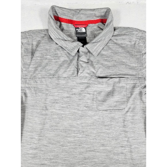 The North Face Other - The North Face Mens Merino Wool Blend Polo Shirt Grey Short Sleeve ARNX Large‎
